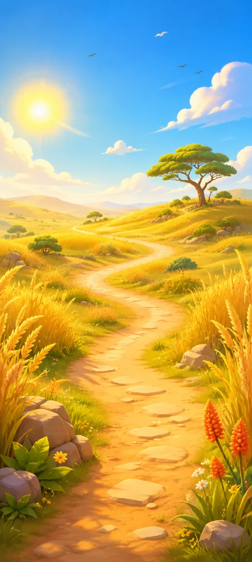Wild Hours: a golden savanna at dusk.